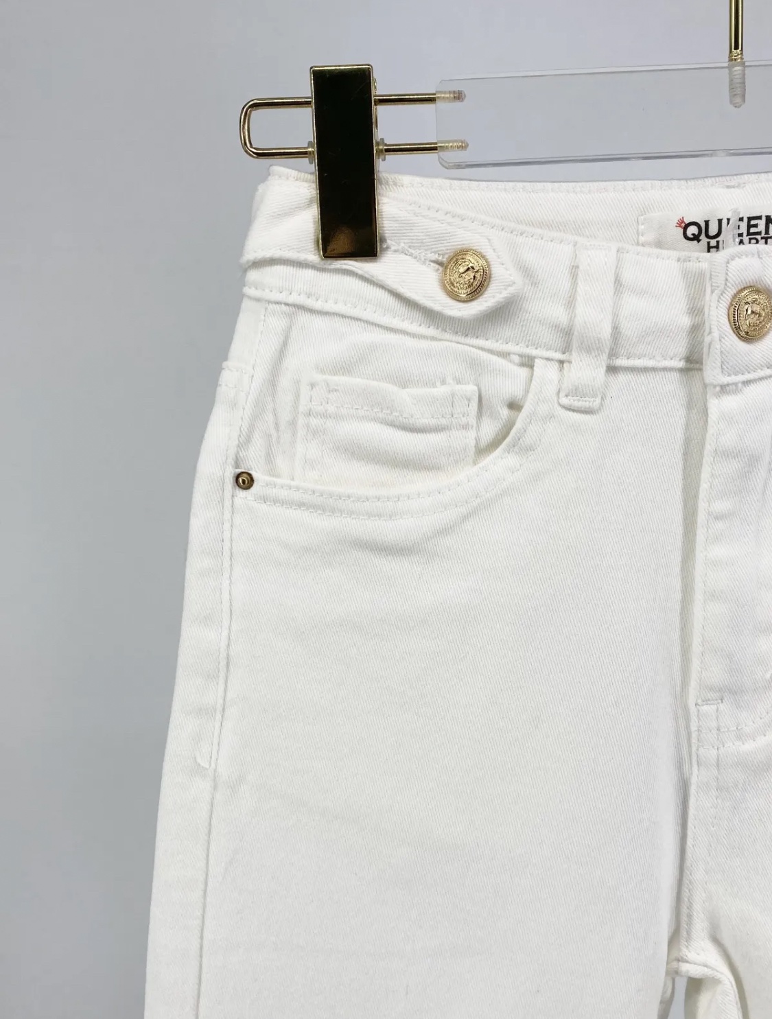 JEANS FLARE bianco