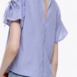 BLUSA RIGHE CUTOUT oceano