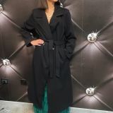 CAPPOTTO CON CINTURA nero