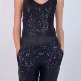 PANTALONE PAILLETTES nero