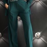 PANTALONE FULL LENGTH FLUIDO verde bottiglia