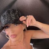 CAPPELLO BASEBALL CON VISIERA E PAILLETTES  nero