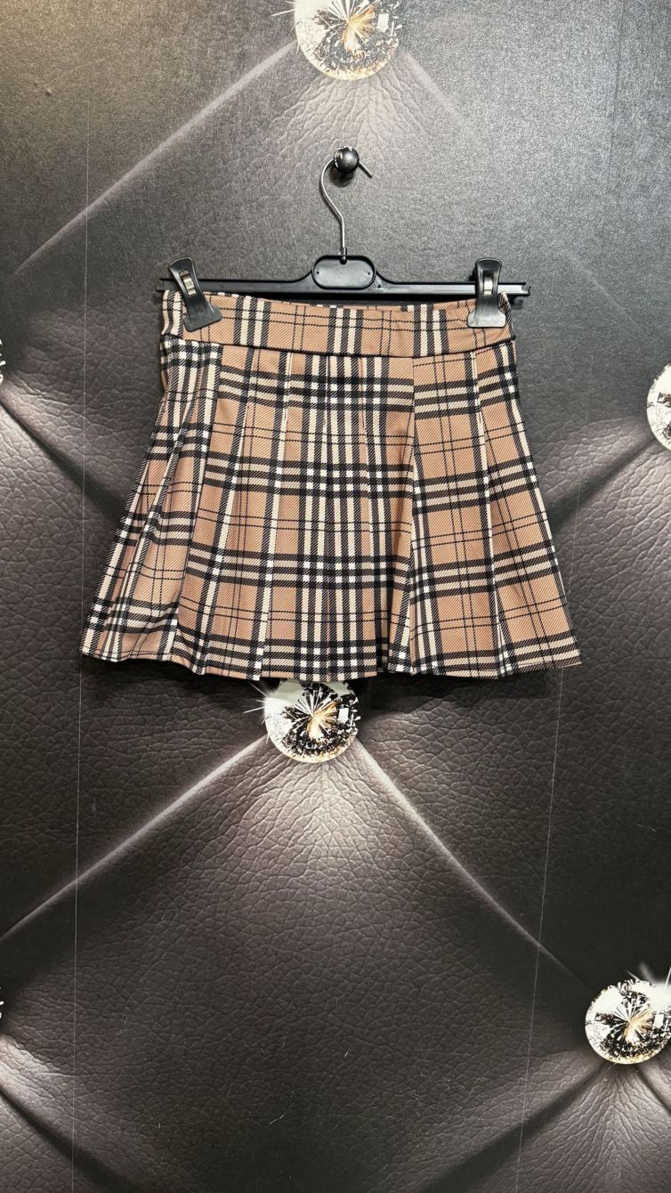 MINIGONNA A PIEGHE stampa Burberry