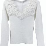 MAGLIA SCOLLO V  bianco neve