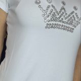 T-SHIRT CORONA IN STRASS