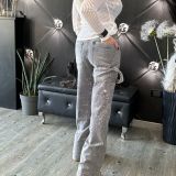 JEANS WIDE LEG SVAROSKY grigio