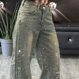 JEANS WIDE LEG SVAROSKY lavaggio te’