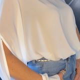 BLUSA CON SPACCHI bianco