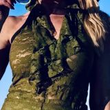 BODY IN PIZZO LUMINA verde olio