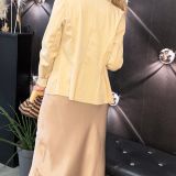 GIACCA IN CAMOSCIO ECOLOGICO colore beige