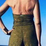 BODY IN PIZZO LUMINA verde olio