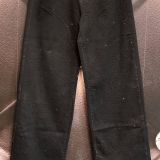 JEANS PALAZZO ELASTICIZZATO CON STRASS TONO SU TONO  nero