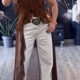 JEANS PALAZZO bianco
