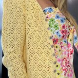 CARDIGAN TRAFORATO SLIM FIT colore giallo