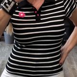 POLO STAMPA RIGHE elastica