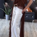 JEANS PALAZZO bianco