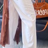 JEANS PALAZZO bianco