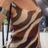 TOP LUMINA IN TULLE stampa onde