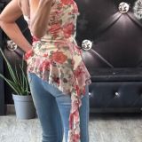 TOP STAMPA FIORI asimmetrico