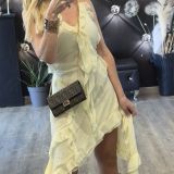 VESTITO BOHO CHIC giallo tenue
