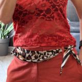 TOP IN PIZZO BY LUMINA colore ruggine