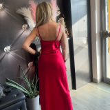 ABITO LINGERIE IN RASO rosso
