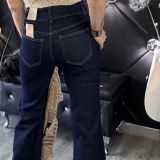 JEANS SUPER FLARE ELASTICIZZATO blu denim