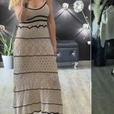 VESTITO IN CROCHET colore nocciola