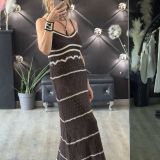VESTITO IN CROCHET colore cioccolato