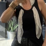 CANOTTA CON FOULARD colore nero