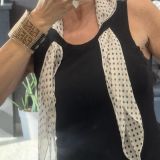 CANOTTA CON FOULARD colore nero