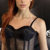 BUSTIER CON LACCETTI nero