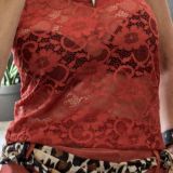TOP IN PIZZO BY LUMINA colore ruggine