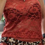 TOP IN PIZZO BY LUMINA colore ruggine
