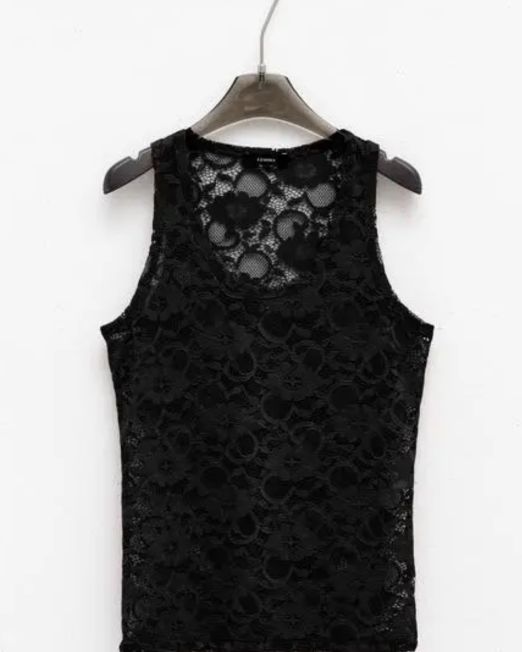 TOP IN PIZZO BY LUMINA colore nero