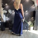ABITO LINGERIE IN RASO blu