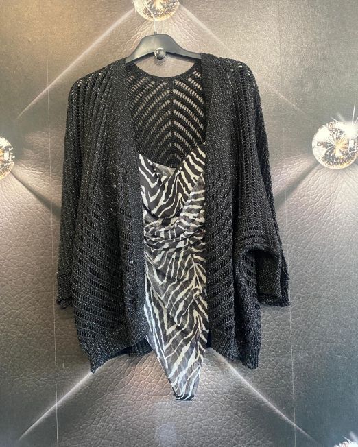 COPRISPALLE IN FILO LUREX nero