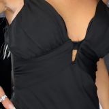 BODY IN LYCRA ELASTICIZZATO nero