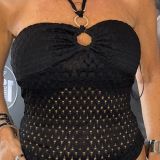 BODY IN MACRAMÈ nero