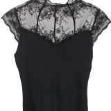 TOP ELEGANZA INSERTI PIZZO nero