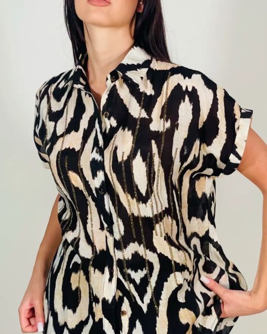 CAMICIA WILD CHIC stampa animalier