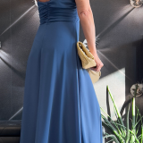 ABITO LUNGO IN CHIFFON BY MY-D blu avion
