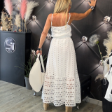 VESTITO  LUNGO TRAFORATO bianco