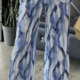 BLUSA SCOLLO HALTER stampa onde