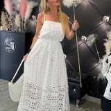 VESTITO  LUNGO TRAFORATO bianco