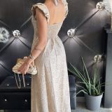 ABITO LUNGO IN PIZZO SANGALLO beige