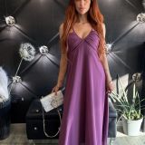 ABITO LUNGO IN CHIFFON BY MY-D colore glicine