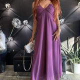 ABITO LUNGO IN CHIFFON BY MY-D colore glicine