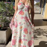 ABITO LUNGO IN CHIFFON BY MY-D  stampa fiori
