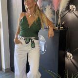 BODY IN LYCRA ELASTICIZZATO verde